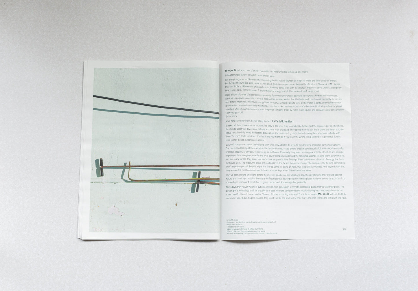 Lonely Mr Joule. Photozine.
